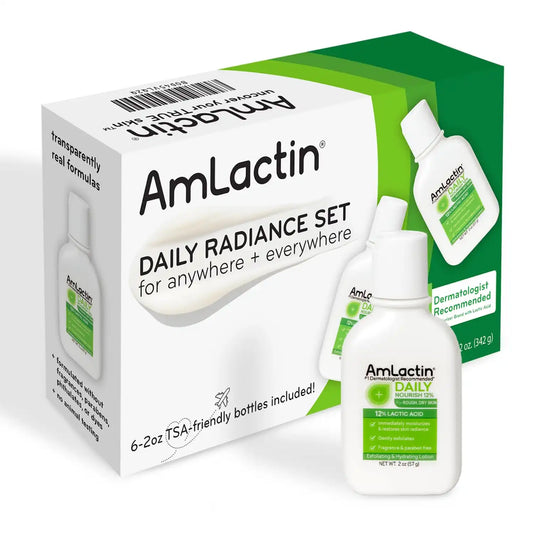 Amlactin Daily Nourish Body Lotion, 12% Lactic Acid, 2 oz, 6 Pack