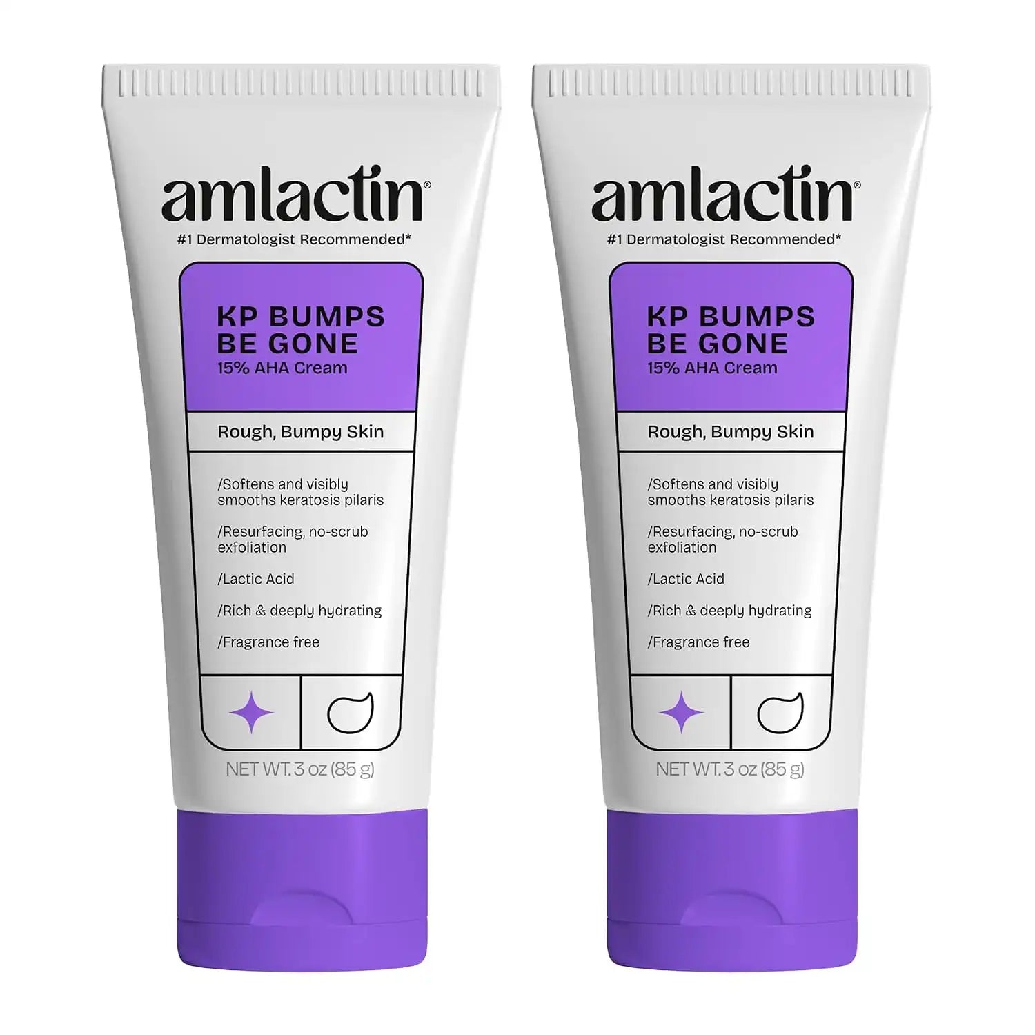 Amlactin KP Bumps Be Gone Body Cream, 15% Lactic Acid, 3 oz, 2 Pack